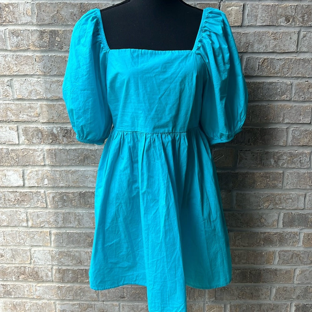 a new day Blue Puff Sleeve Dress